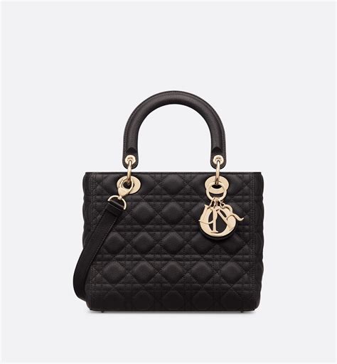 dior kcp305tfl m900|Medium Lady Dior Bag Black Grained Cannage Calfskin .